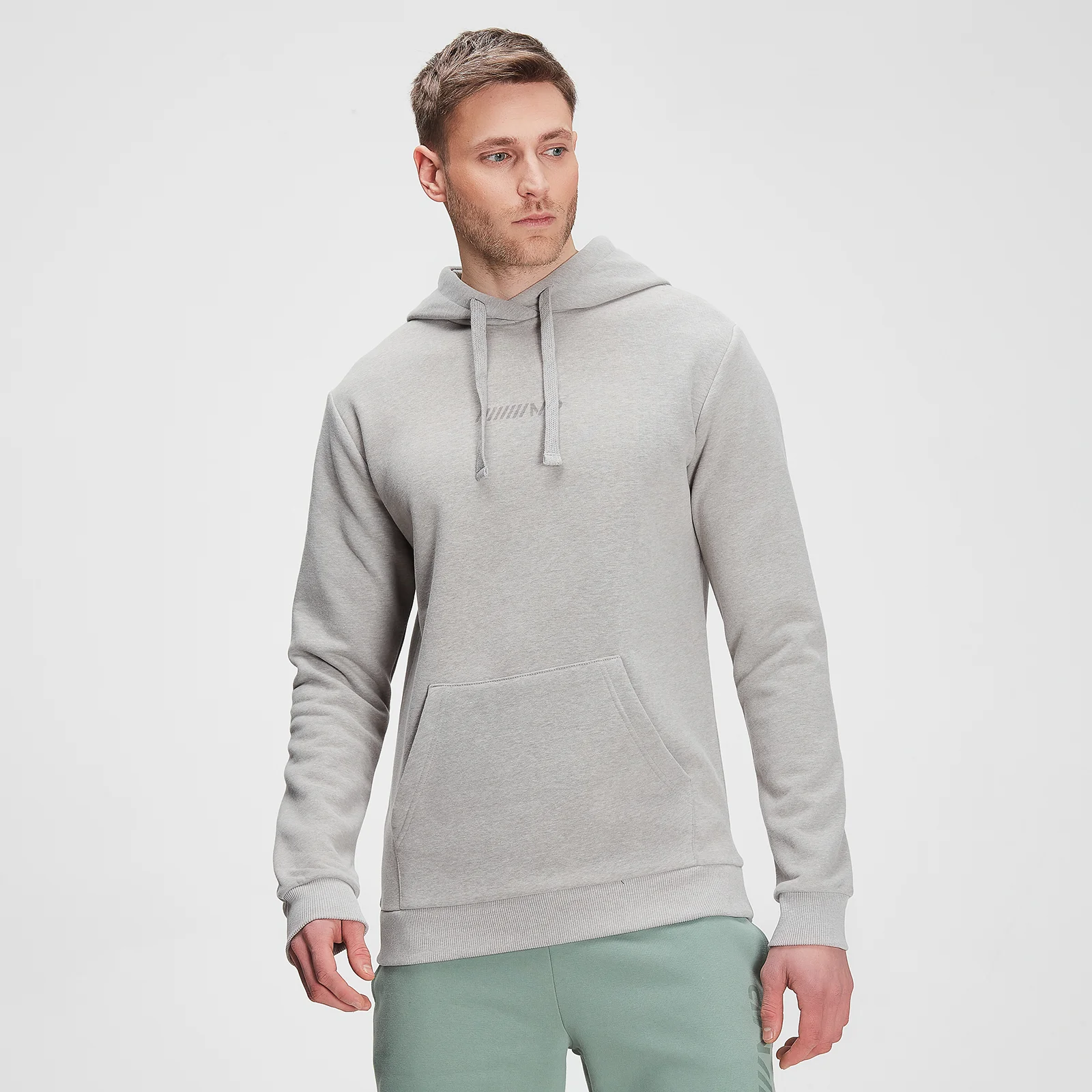 Sudadera con capucha Tonal Graphic para hombre de MP – Gris tormenta jaspeado - XXS Imagen 1