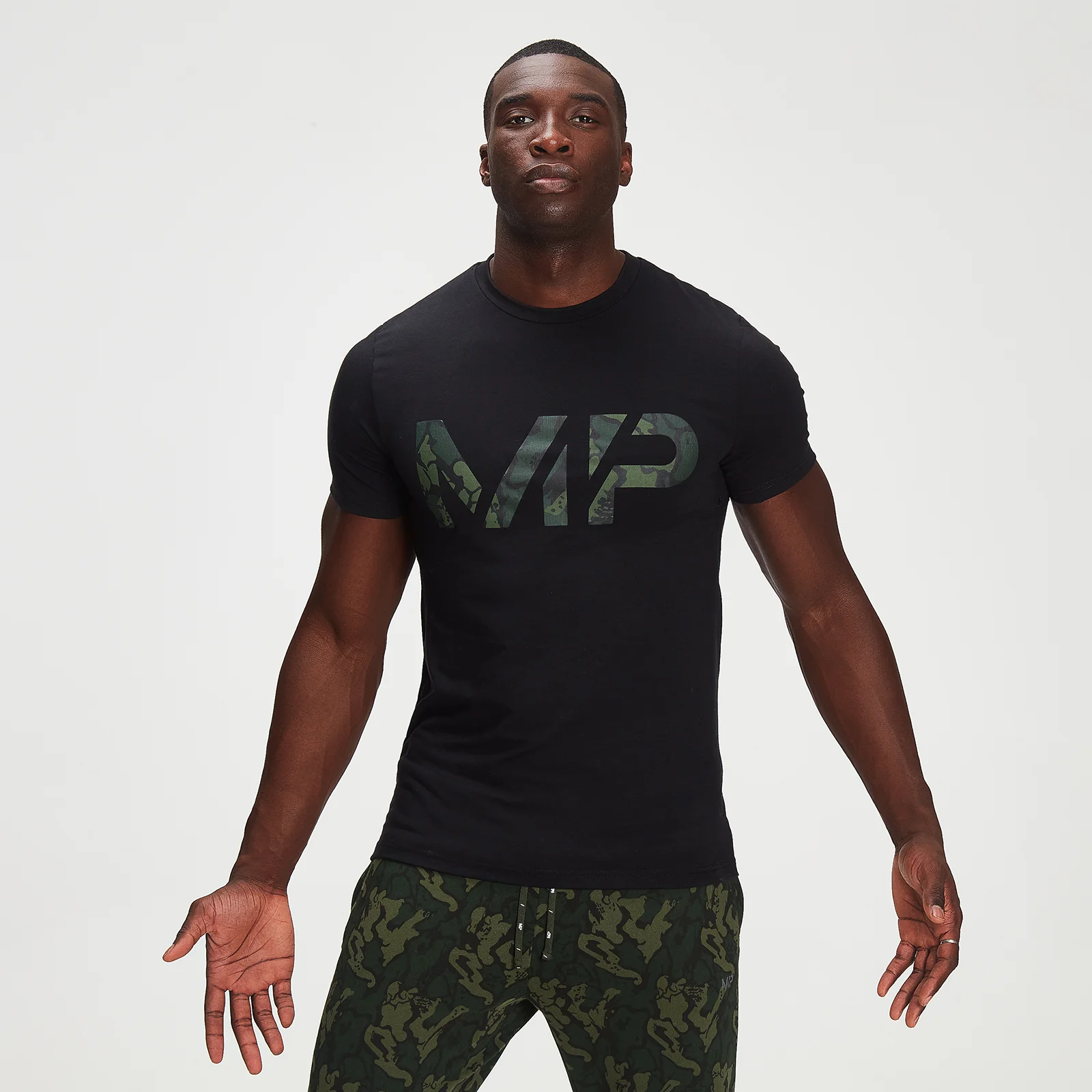 Camiseta con estampado de camuflaje drirelease® Adapt para hombre de MP - Negro - XXS Imagen 1