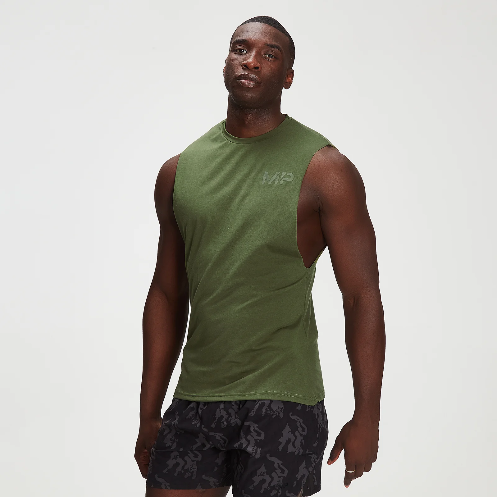Camiseta sin mangas de camuflaje Tonal drirelease® Adapt para hombre de MP - Verde hoja - XXS Imagen 1