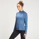 Top de entrenamiento Performance con cremallera de ¼ para mujer de MP - Gris azulado jaspeado