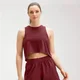 Camiseta sin mangas de entrenamiento Essentials Reach para mujer de MP - Burdeos