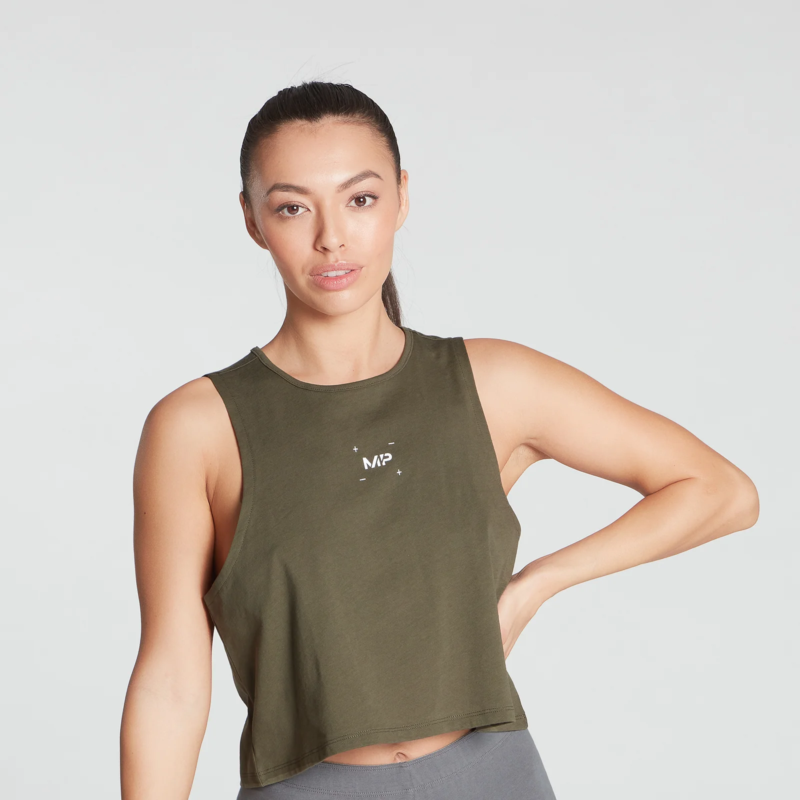 MP Women's Central Graphic Reach Vest - Dark Olive - XXS Imagen 1