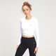Top corto de manga larga y sin costuras Shape para mujer - Blanco