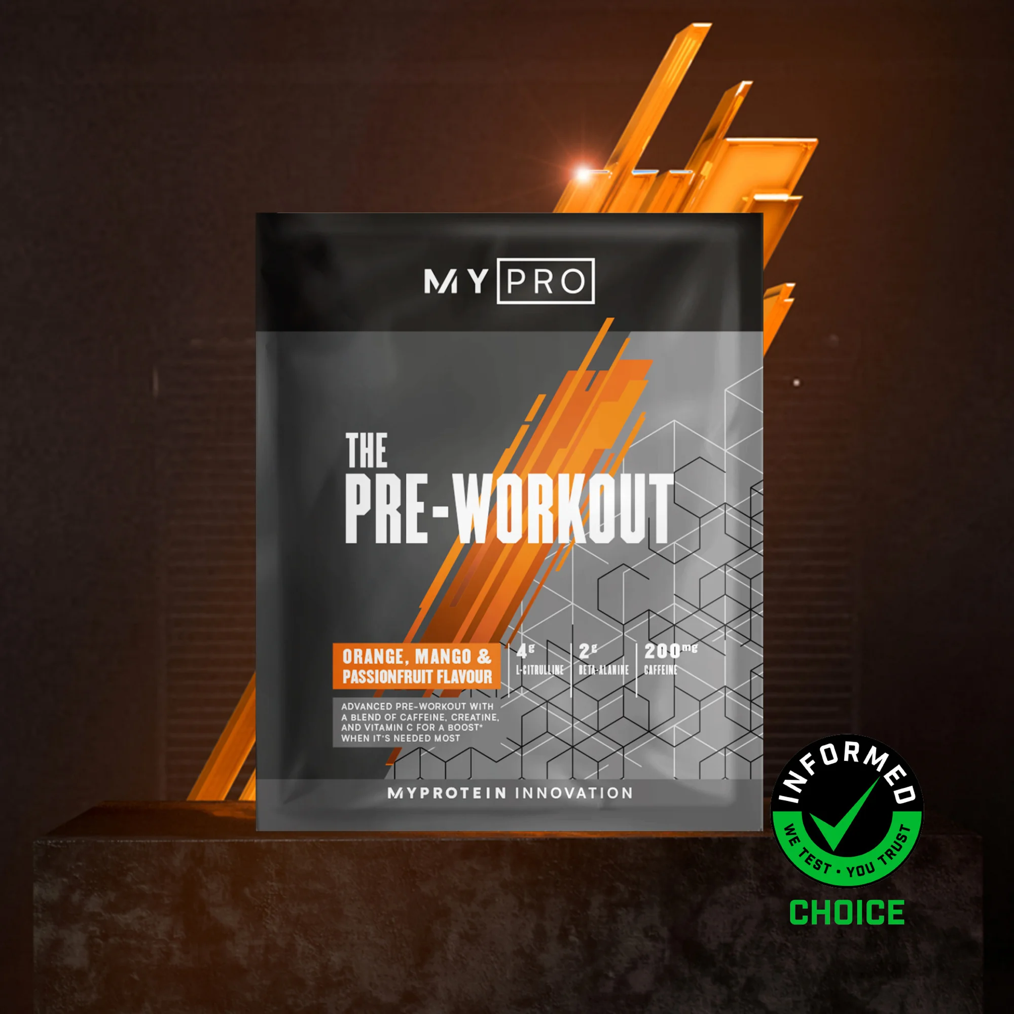 THE Pre-Workout (Sample) - 14g - Naranja y Fruta de la Pasión Imagen 1