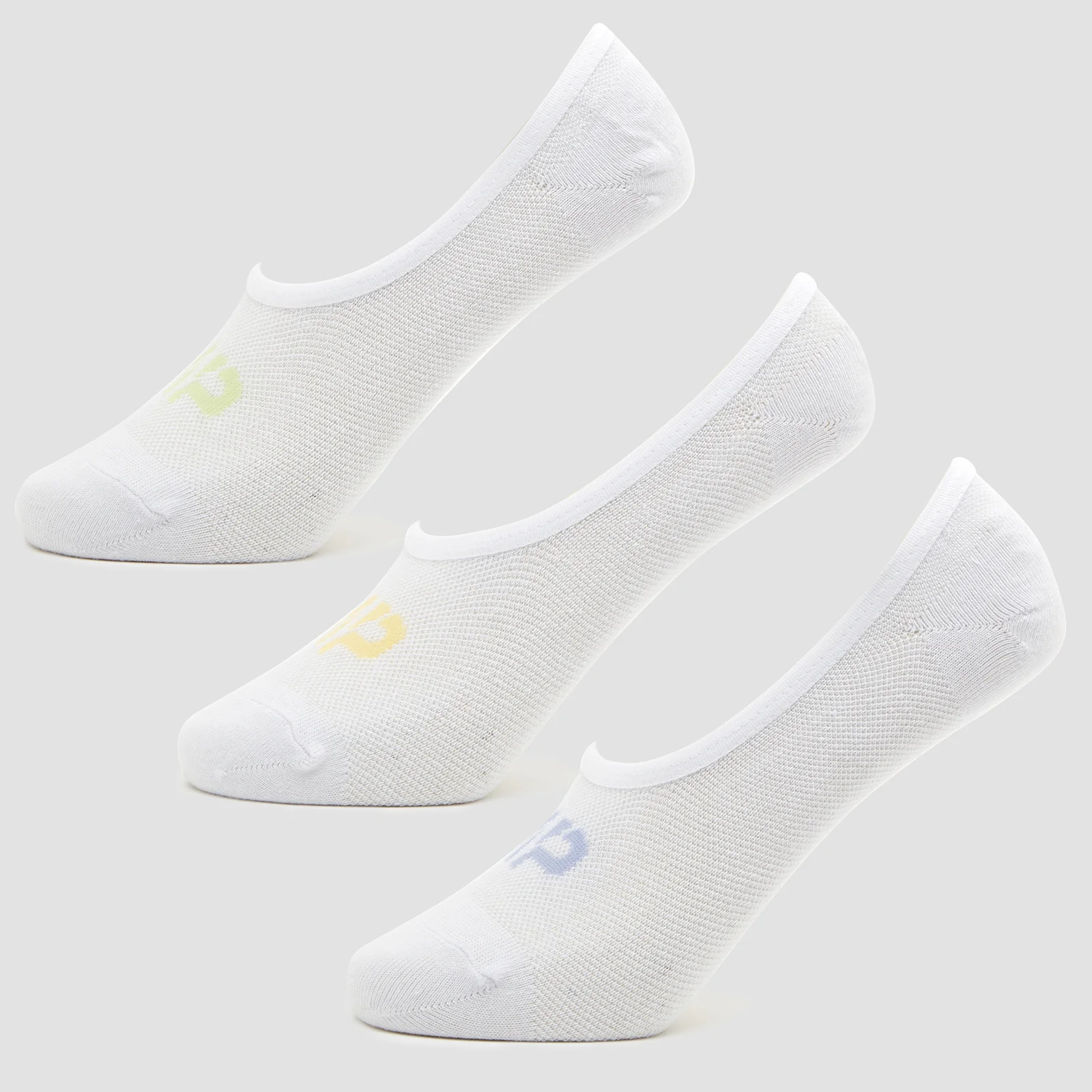 MP Women's Invisible Socks - White/Neon (3 Pack) - UK 3-6 Imagen 1