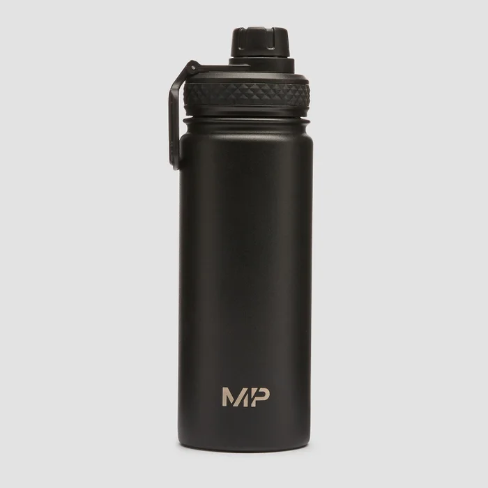 Botella de agua metálica mediana de MP - Negro - 500 ml