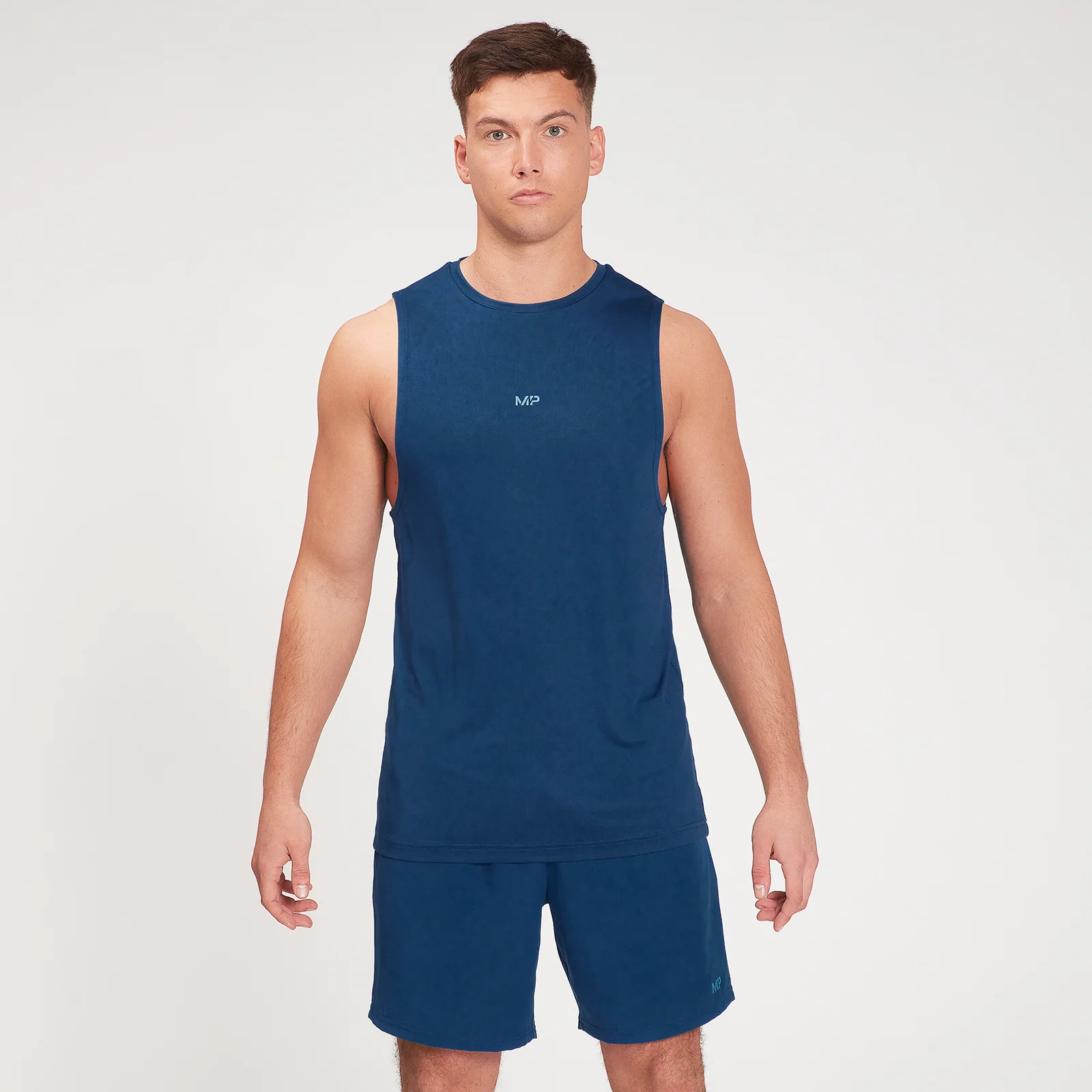 Camiseta sin mangas de entrenamiento Fade Graphic para hombre de MP - Azul oscuro - XXS Imagen 1
