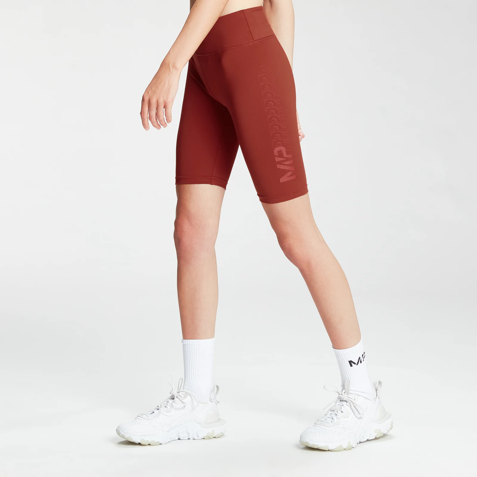 Pantalón corto de ciclismo con gráfico degradado para mujer de MP - Rojo óxido - XXS Imagen 1