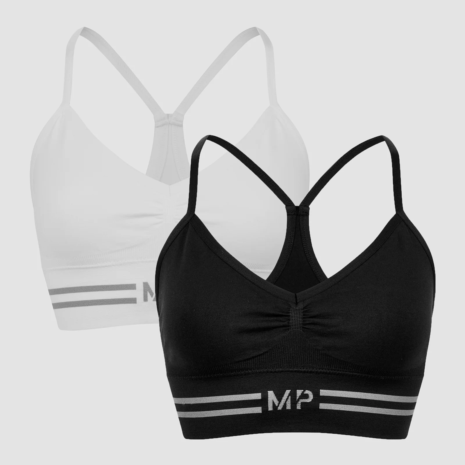 MP Women's Seamless Bralette - Black/White (2 Pack) - XXS Imagen 1