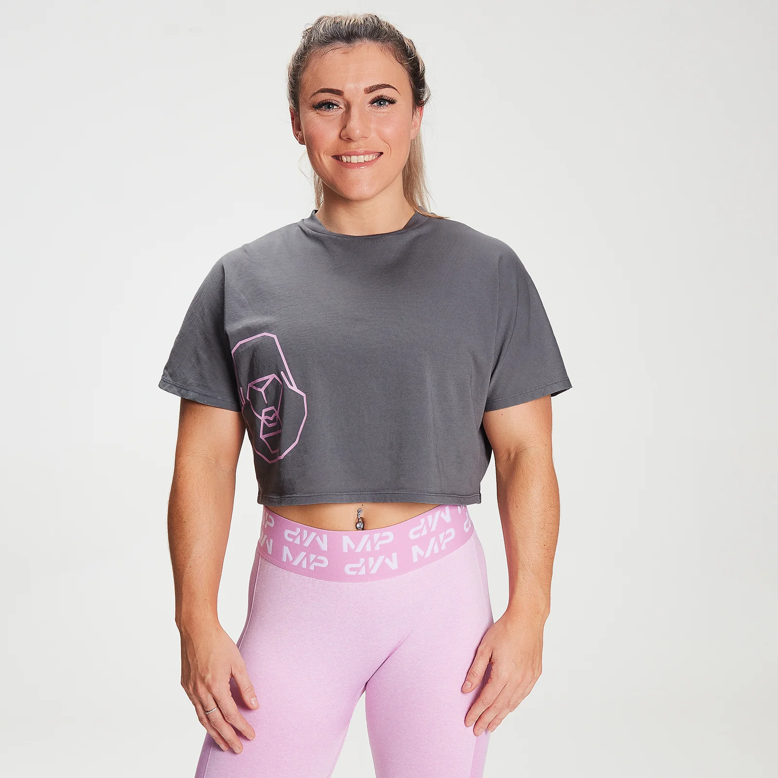 MP X Zack George Women's Washed Crop T-Shirt - Carbon - XXS Imagen 1