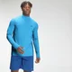 Camiseta con cremallera de 1/4 Tempo para hombre de MP - Azul vivo
