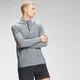 Camiseta Velocity con cremallera de 1/4 para hombre de MP - Gris carbón jaspeado
