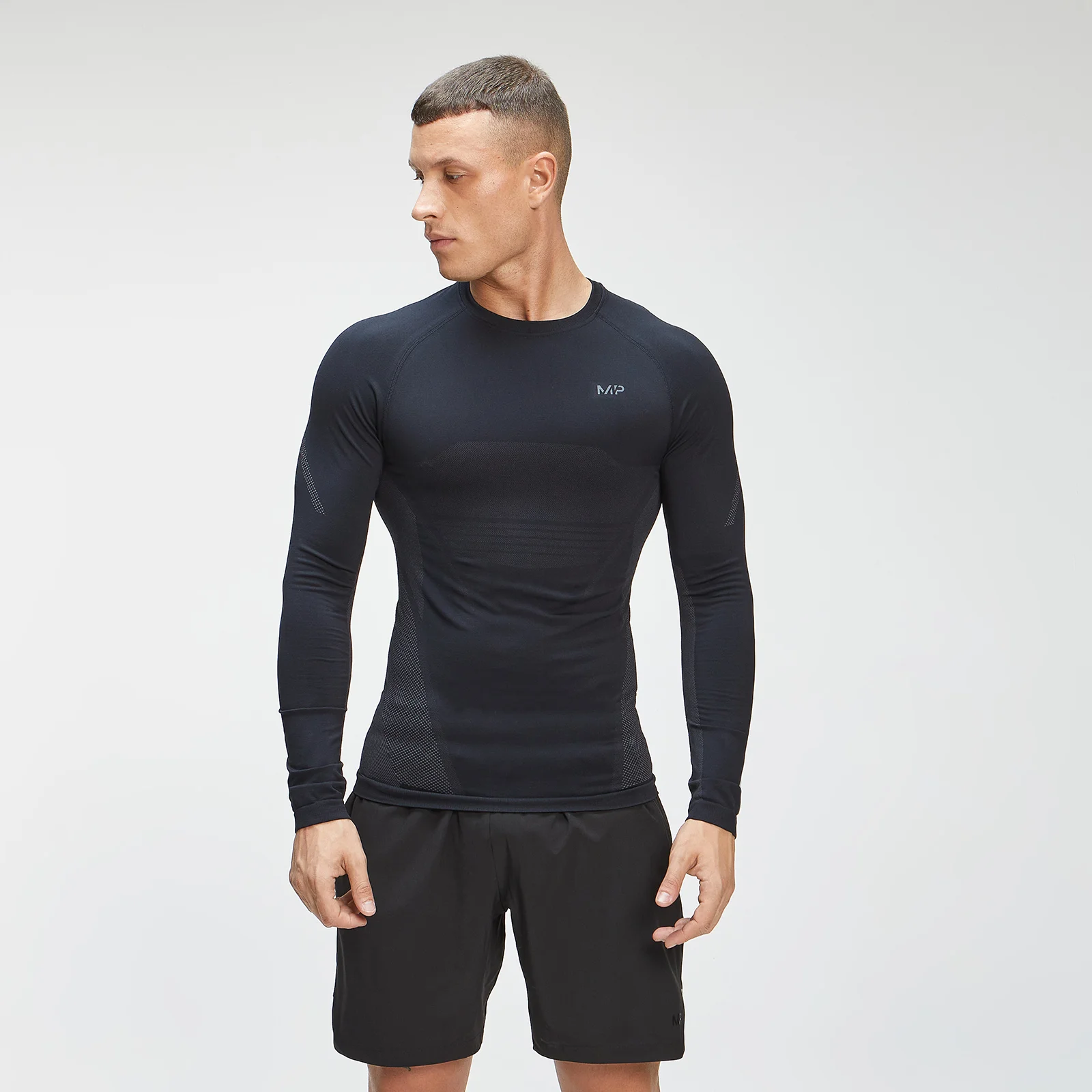 Camiseta de manga larga y sin costuras Tempo para hombre de MP - Negro - XXS Imagen 1