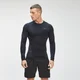 Camiseta de manga larga y sin costuras Tempo para hombre de MP - Negro