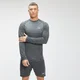 Camiseta de manga larga sin costuras Essentials para hombre de MP - Negro jaspeado