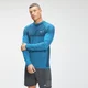 Camiseta de manga larga sin costuras para hombre de MP - Azul brillante jaspeado