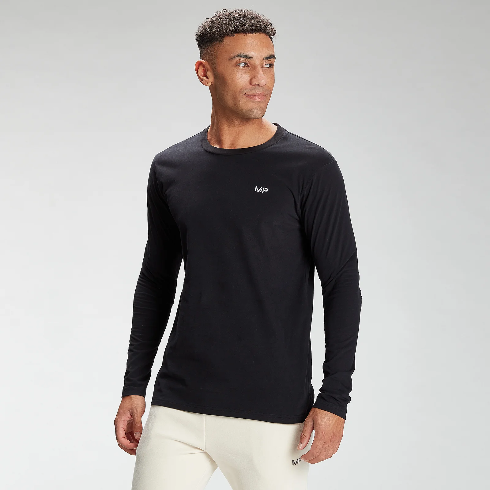 Camiseta de manga larga Essentials para hombre de MP - Negro - XXS Imagen 1