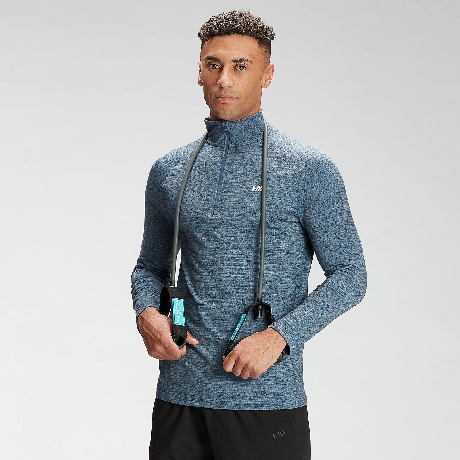 Camiseta Performance con cremallera de 1/4 para hombre de MP - Galaxy jaspeado - XXS Imagen 1