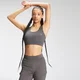 Sujetador deportivo Tempo Repreve® con espalda cruzada para mujer de MP - Gris carbón