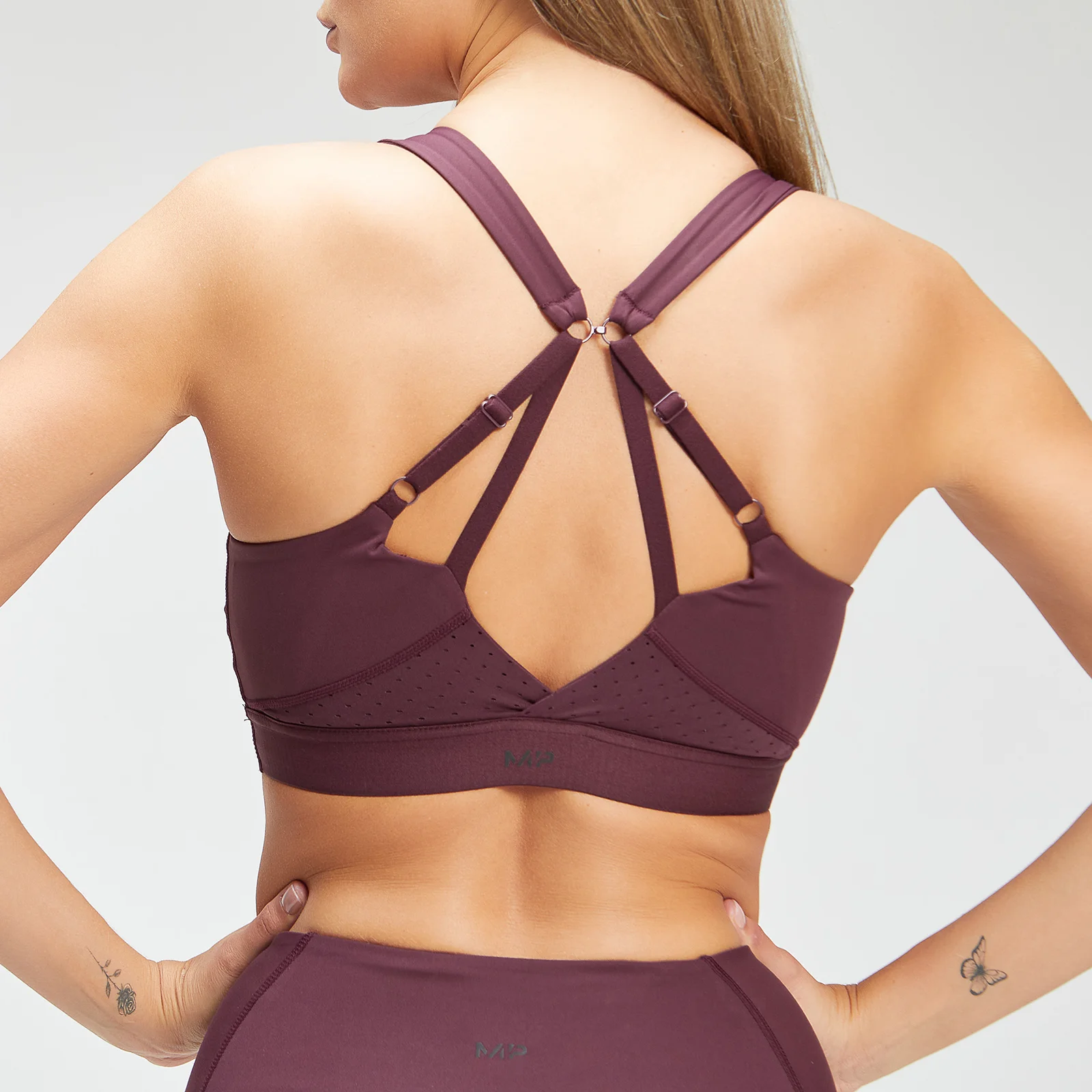 Sujetador deportivo Power Ultra para mujer de MP - Pardo rojizo/Negro - XXS Imagen 1