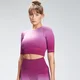 Camiseta corta sin costuras para mujer de MP - Rosa oscuro