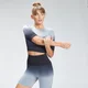 Camiseta corta sin costuras Velocity para mujer de MP - Negro