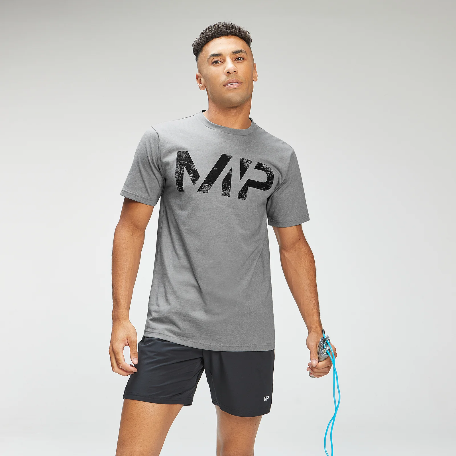 MP Men's Adapt Grit Graphic T-Shirt - Storm Grey Marl - XXS Imagen 1