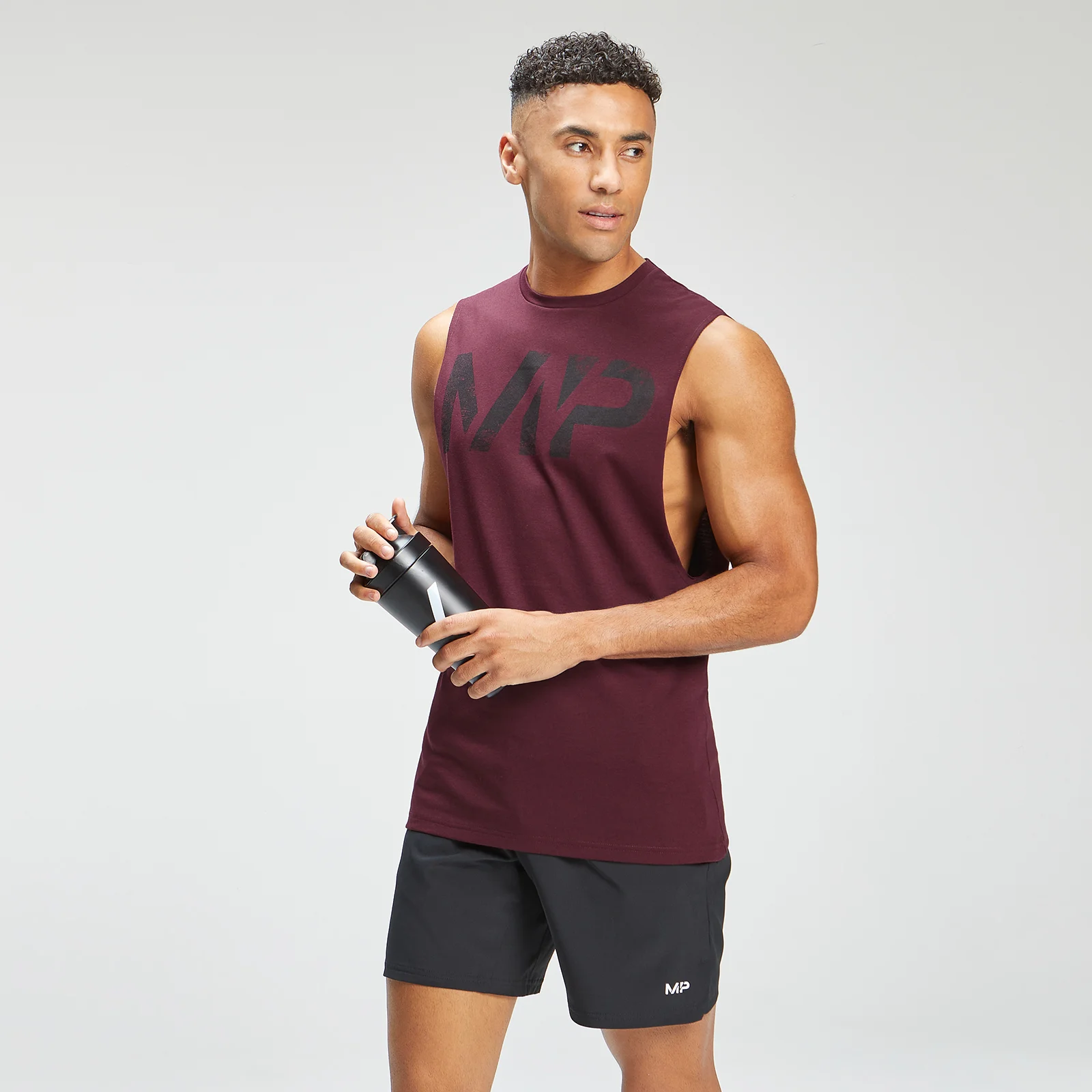 MP Men's Adapt Grit Graphic Drop Armhole Tank - Merlot Marl - XXS Imagen 1