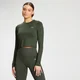 Camiseta corta de entrenamiento de manga larga Essentials Dry-Tech para mujer de MP - Verde oscuro