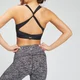 Sujetador deportivo con espalda cruzada Power para mujer de MP - Negro jaspeado