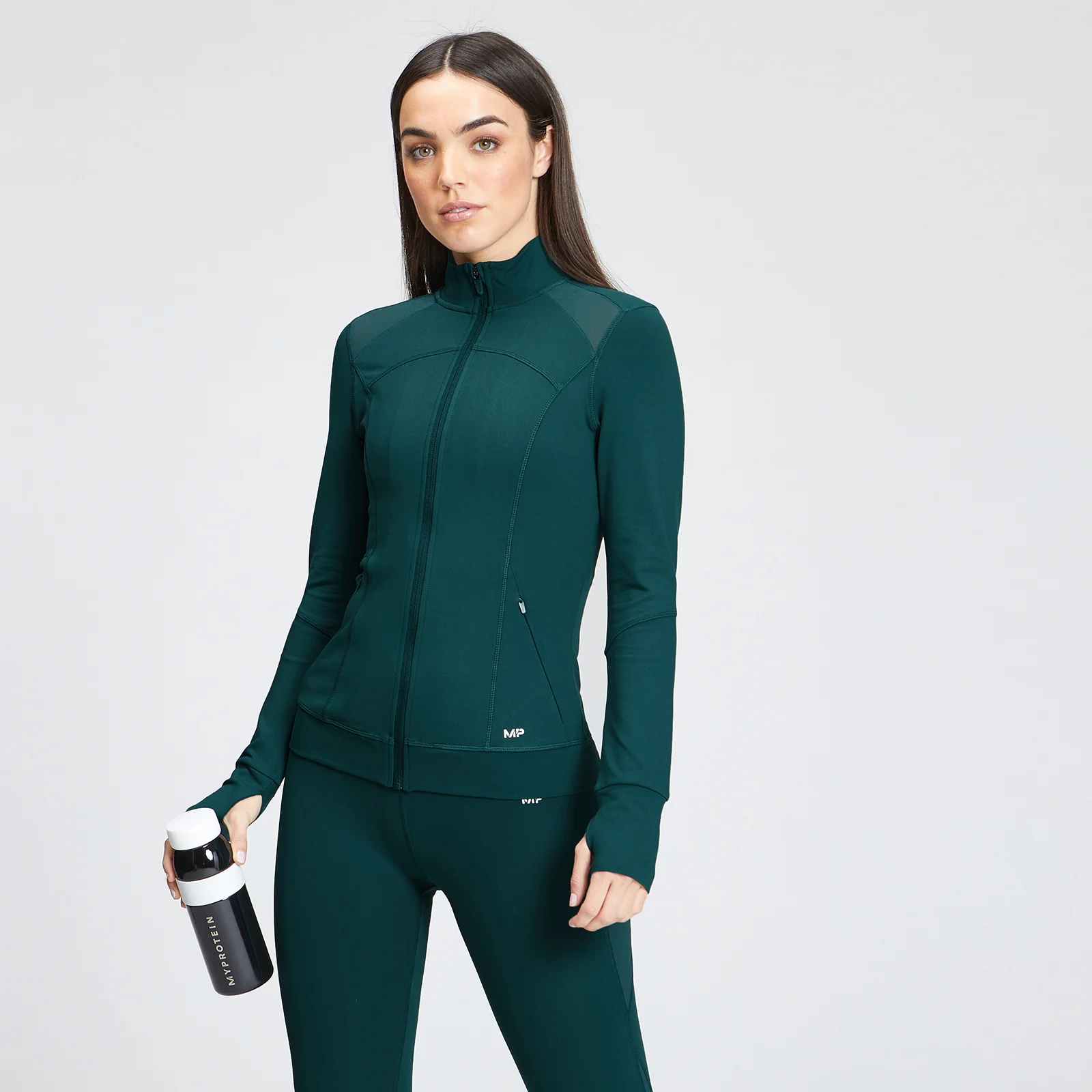 Chaqueta de rejilla de corte ajustado Power para mujer de MP - Verde azulado intenso - XXS Imagen 1