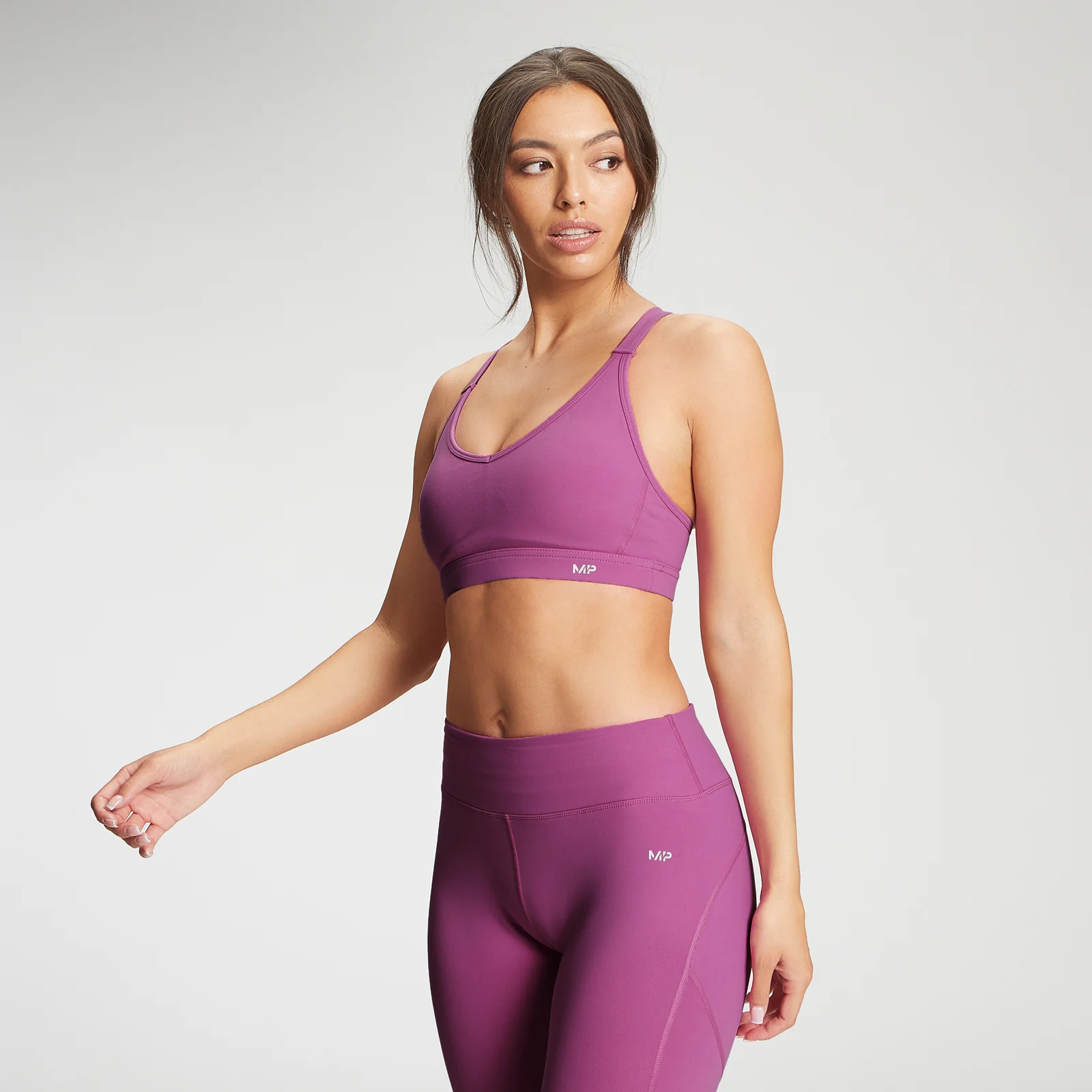 Sujetador deportivo con espalda de rejilla Power para mujer de MP - Violeta - XXS Imagen 1