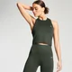 Camiseta corta de entrenamiento sin mangas y con espalda nadadora Essentials para mujer de MP - Verde oscuro