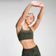 Sujetador deportivo de entrenamiento con espalda nadadora para mujer de MP - Verde oscuro