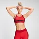 Sujetador deportivo convertible con bloques de color Engage para mujer de MP - Rojo/Vino