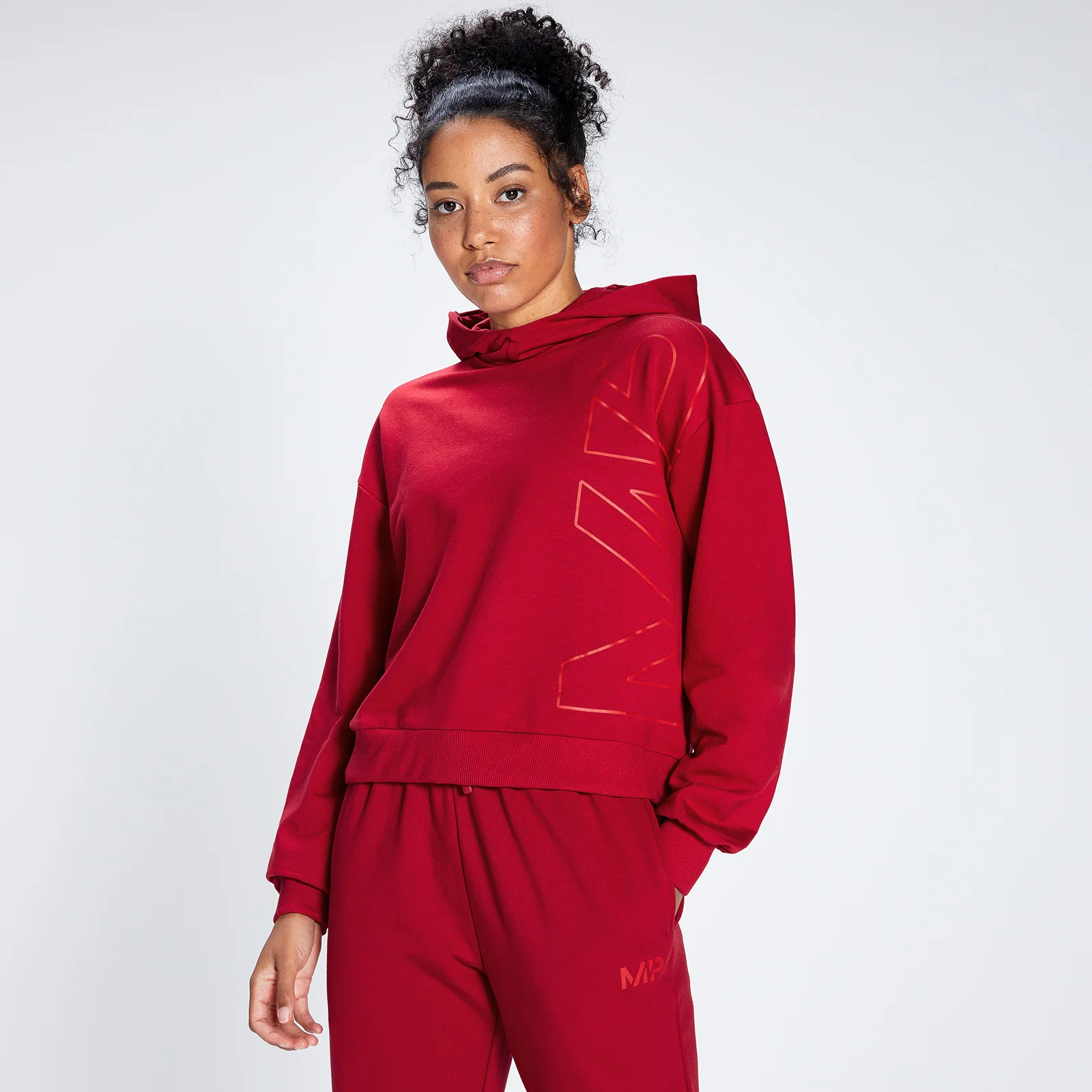 MP Women's Engage Bold Graphic Hoodie - Wine/Danger - XXS Imagen 1