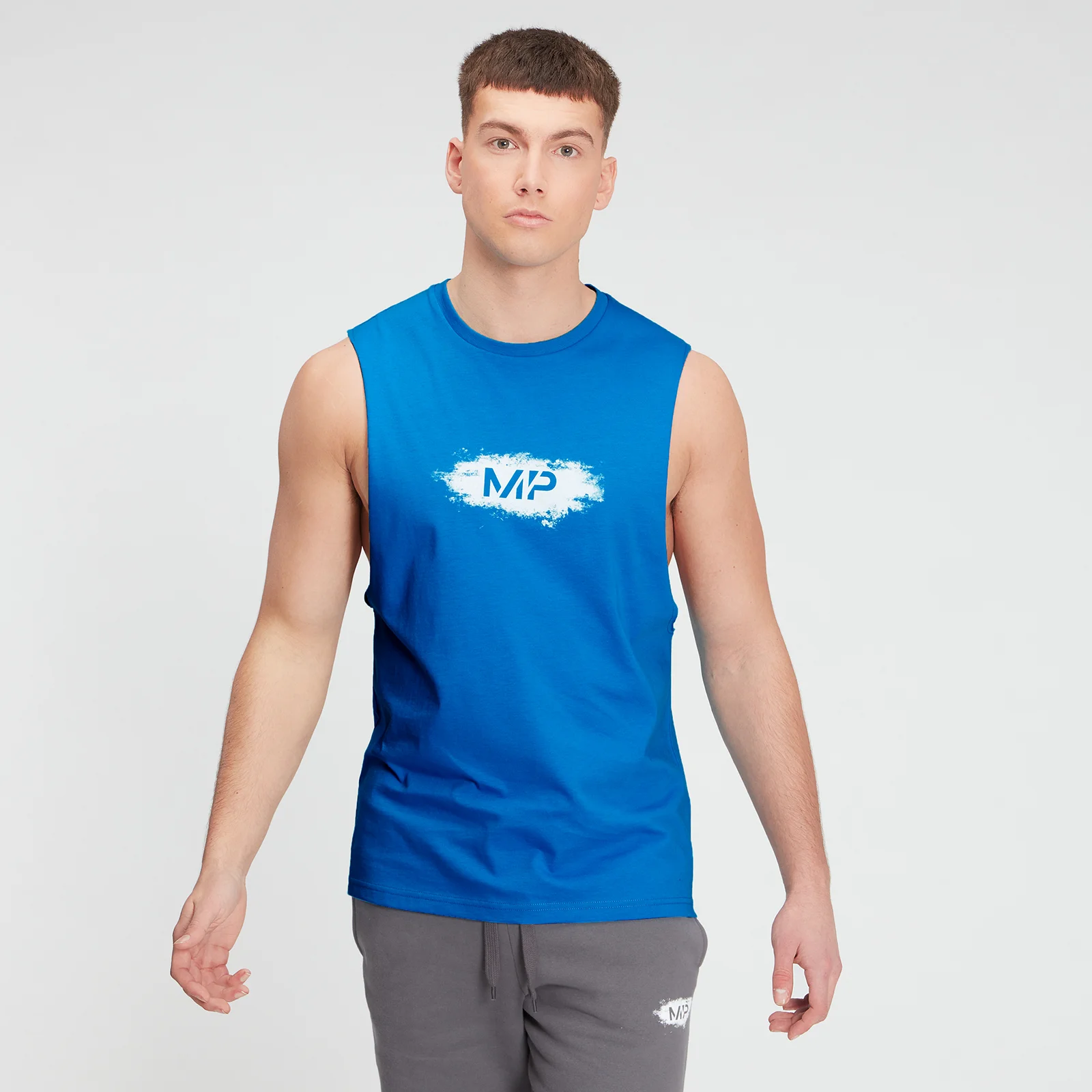 MP Men's Chalk Graphic Tank Top - Aqua - XXS Imagen 1