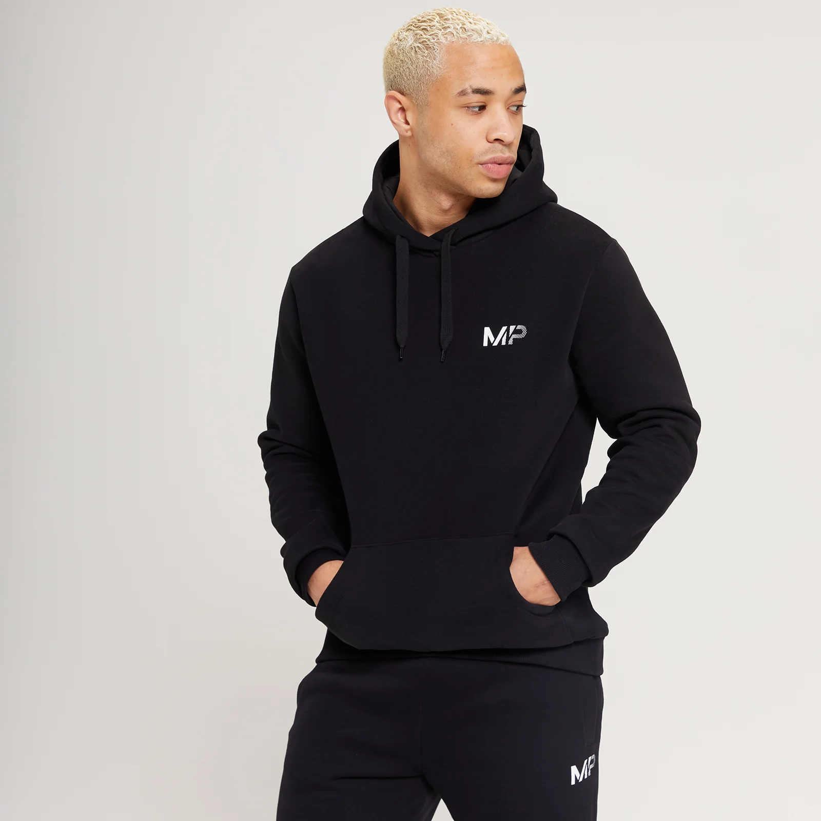 Sudadera con capucha y estampado gráfico gradual para hombre de MP - Negro - XXS Imagen 1