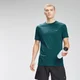 Camiseta de entrenamiento de manga corta con gráfico repetido para hombre de MP - Verde azulado intenso