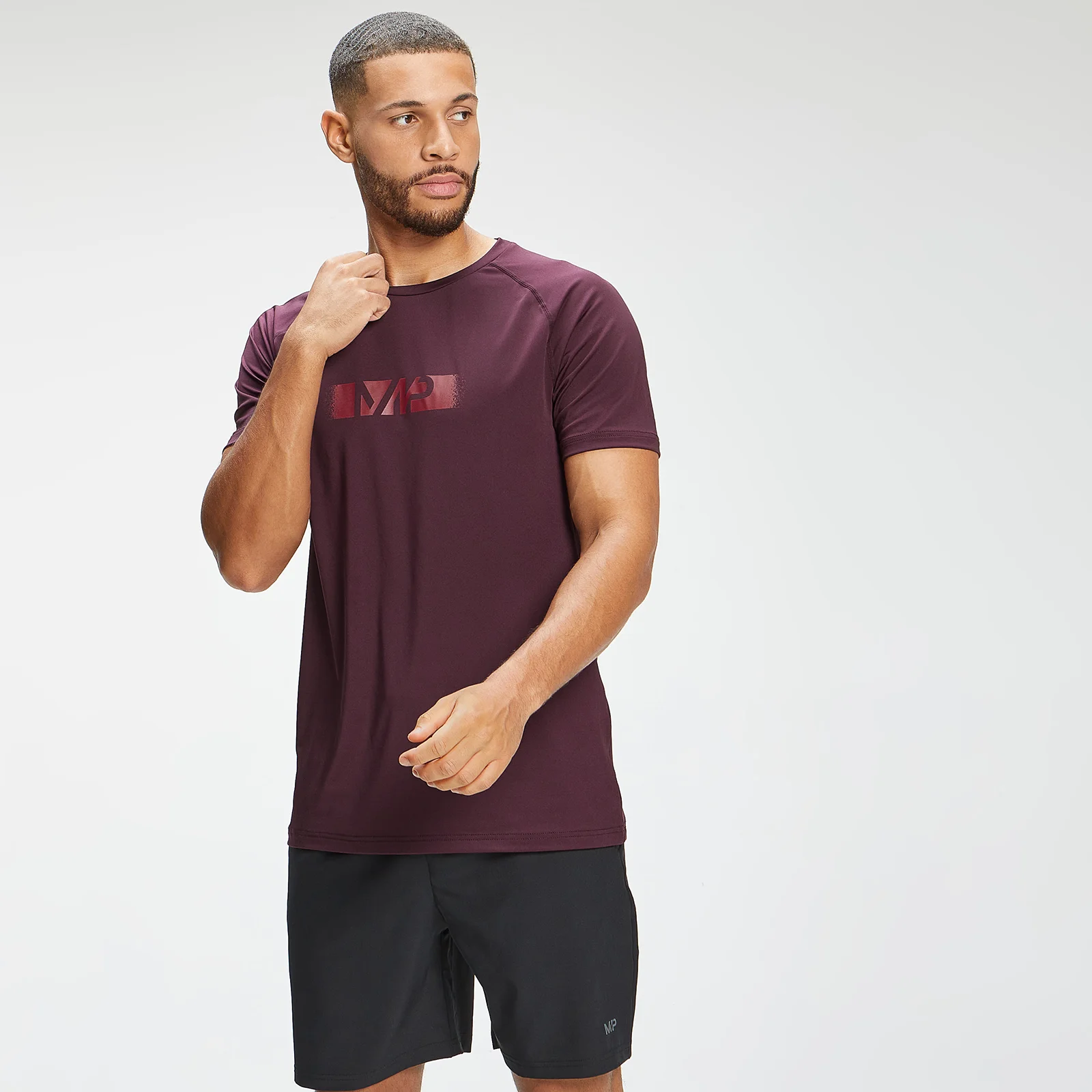 Camiseta de entrenamiento de manga corta con estampado de grafiti para hombre de MP - Pardo rojizo - L Imagen 1