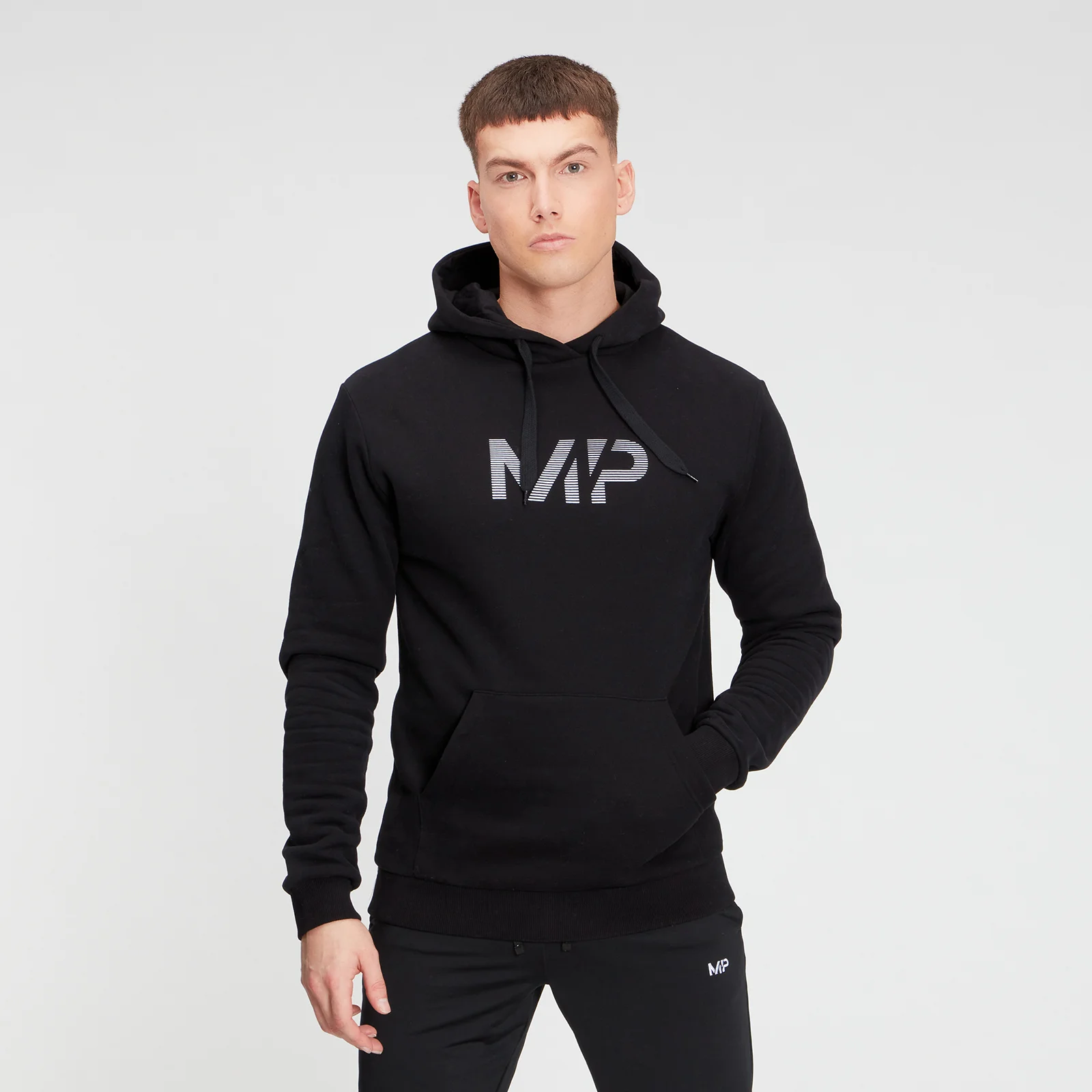MP Men's Gradient Line Graphic Hoodie - Black - XXS Imagen 1