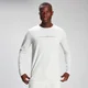 Camiseta de manga larga con miniestampado de marca para hombre de MP - Gris claro jaspeado