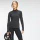 Camiseta con cremallera de 1/4 de corte recto Power Ultra para mujer de MP - Negro