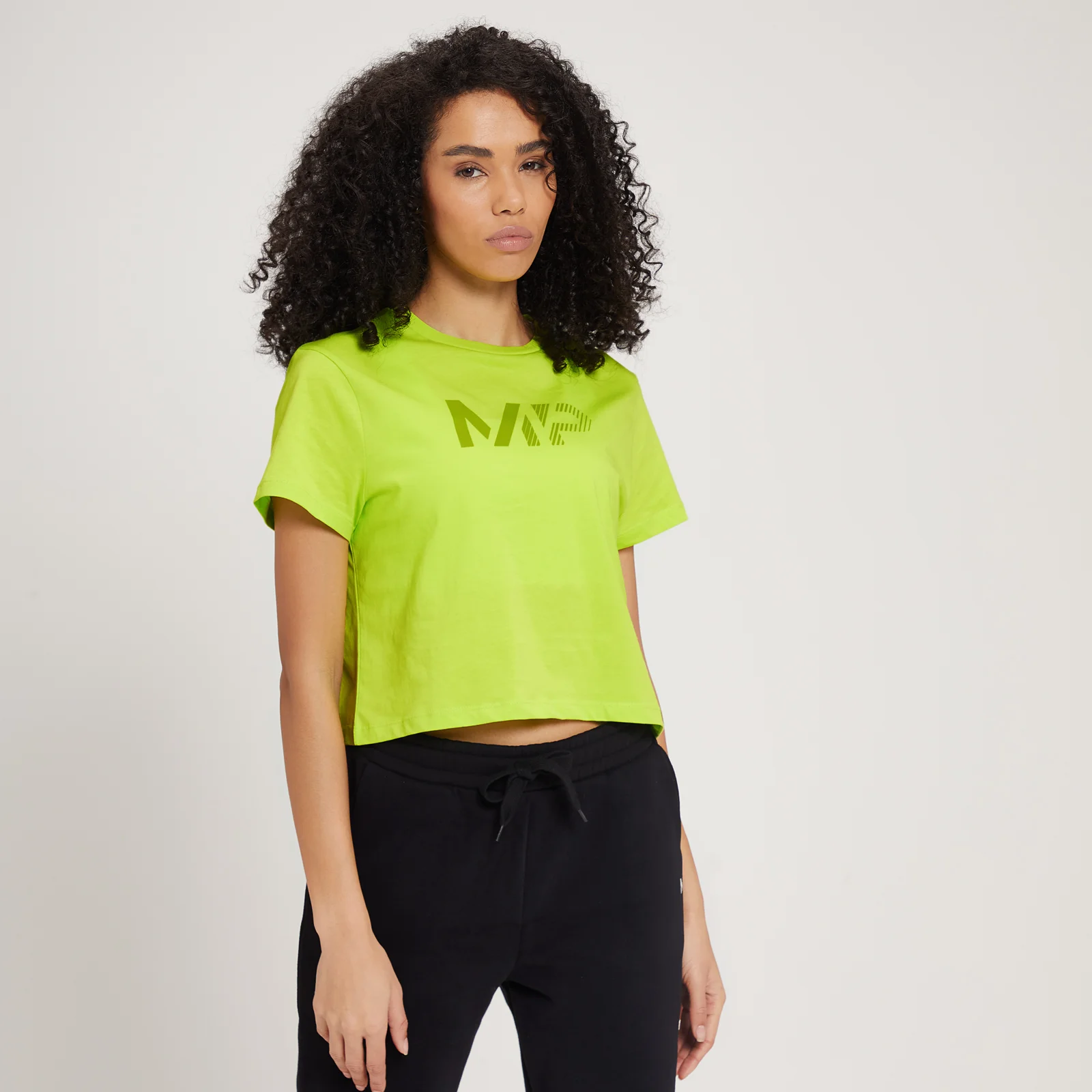 Camiseta corta con estampado gráfico gradual para mujer de MP - Verde lima - XXS Imagen 1