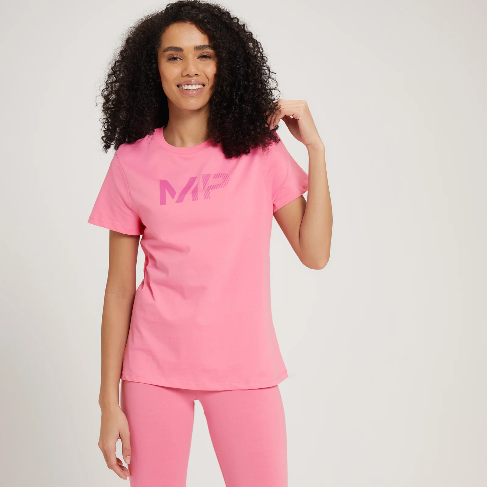 Camiseta con estampado gráfico gradual para mujer de MP - Rosa - XXS Imagen 1