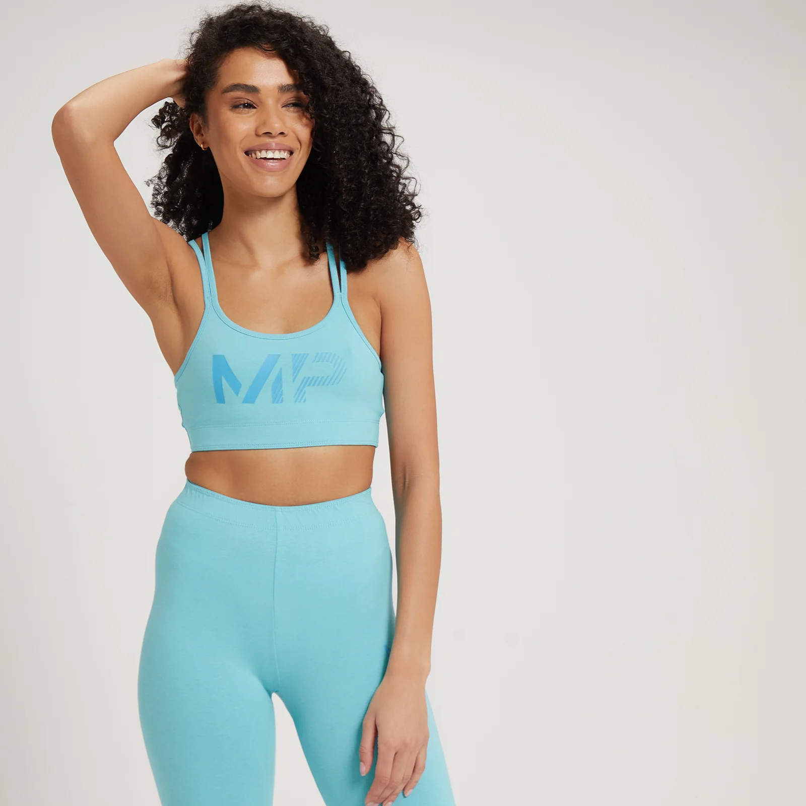 Sujetador deportivo con estampado gráfico gradual para mujer de MP - Azul cielo - XXS Imagen 1