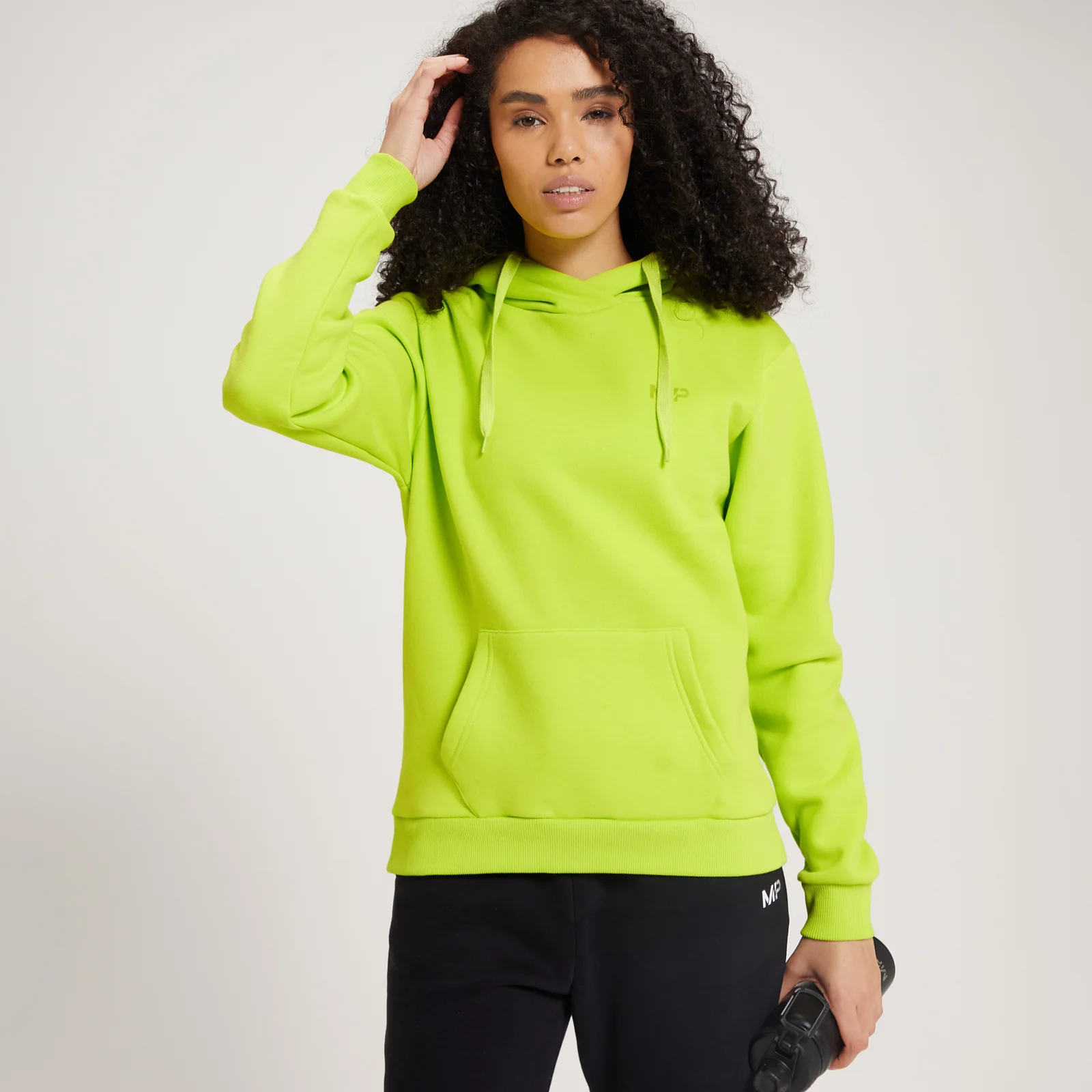 Sudadera con capucha y estampado gráfico gradual para mujer de MP - Verde lima - XXS Imagen 1