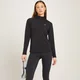 Camiseta de entrenamiento con cremallera de 1/4 y detalle gráfico Linear Mark para mujer de MP - Negro