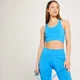 Sujetador deportivo de entrenamiento con detalle gráfico Linear Mark para mujer de MP - Azul brillante