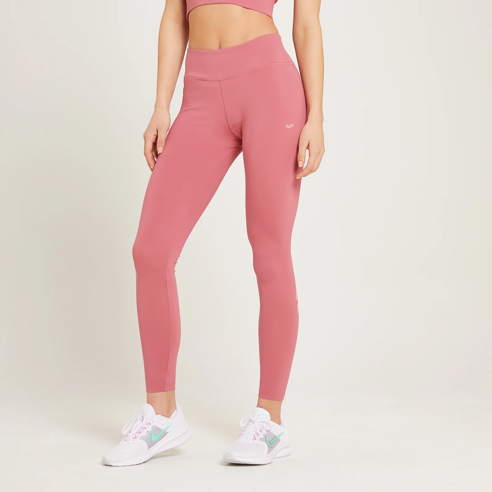 Mallas de entrenamiento con detalle gráfico Linear Mark para mujer de MP - Baya escarchado - XXS Imagen 1